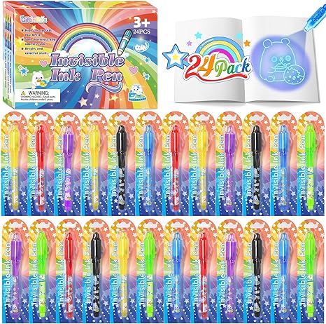 GIFTINBOX Invisible Ink Pen with UV Light for Kids