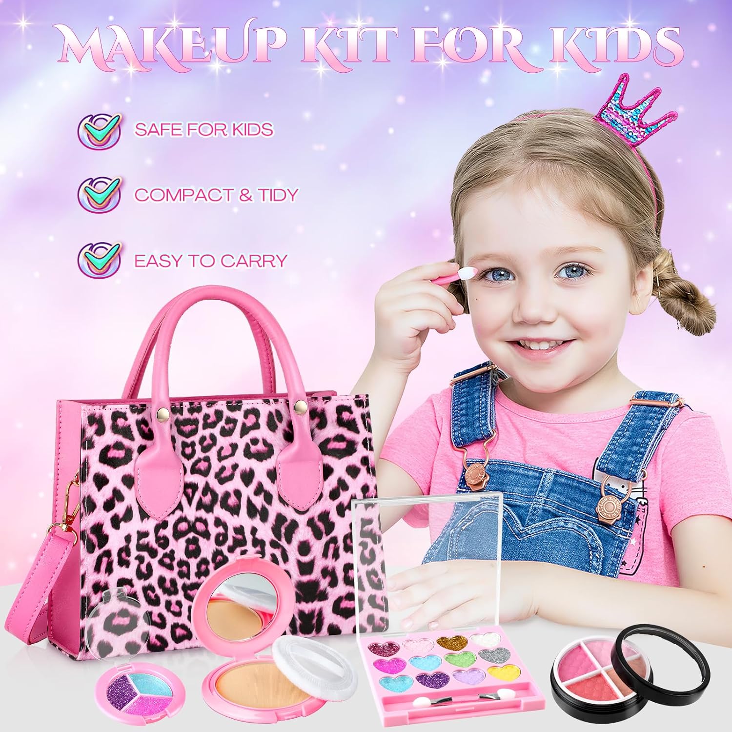GIFTINBOX Kids Makeup Kit for Girl Washable Makeup Kit for Kids