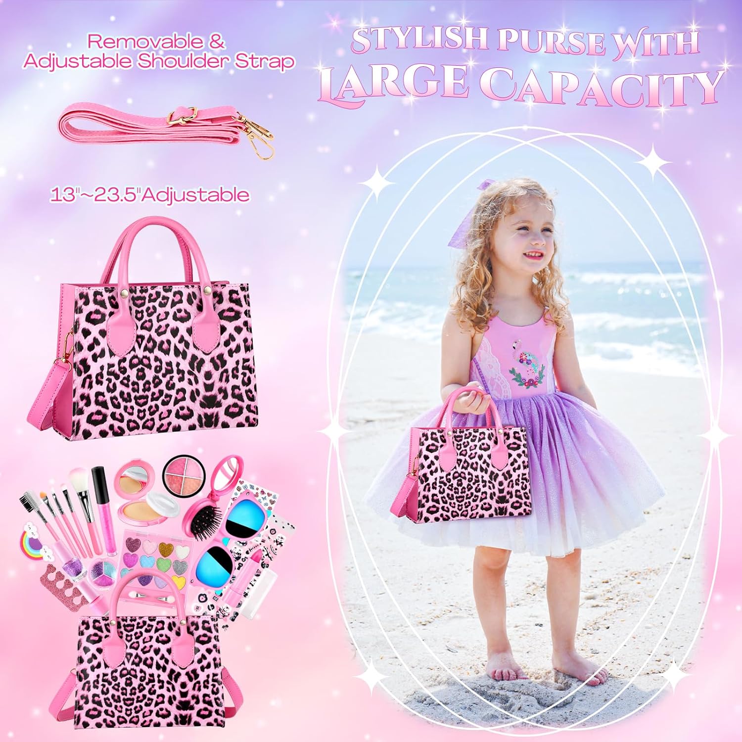 GIFTINBOX Kids Makeup Kit for Girl Washable Makeup Kit for Kids