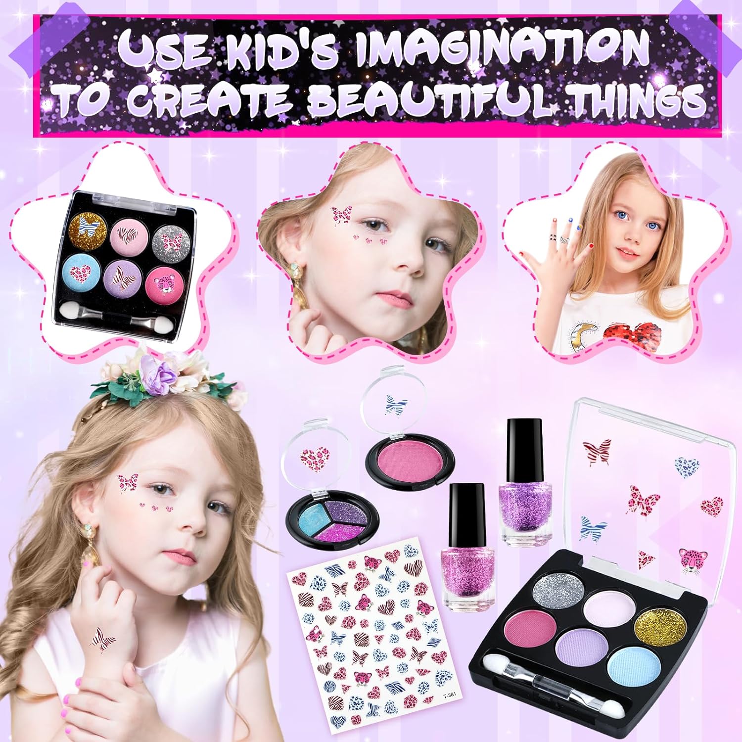 GIFTINBOX Kids Makeup Kit for Girl Toys