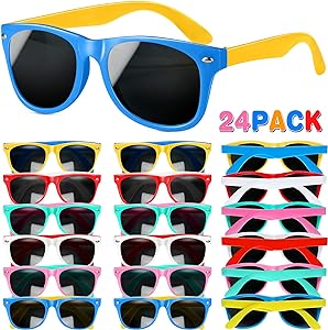 GIFTINBOX Kids Sunglasses Bulk, 24Pack Kids Sunglasses