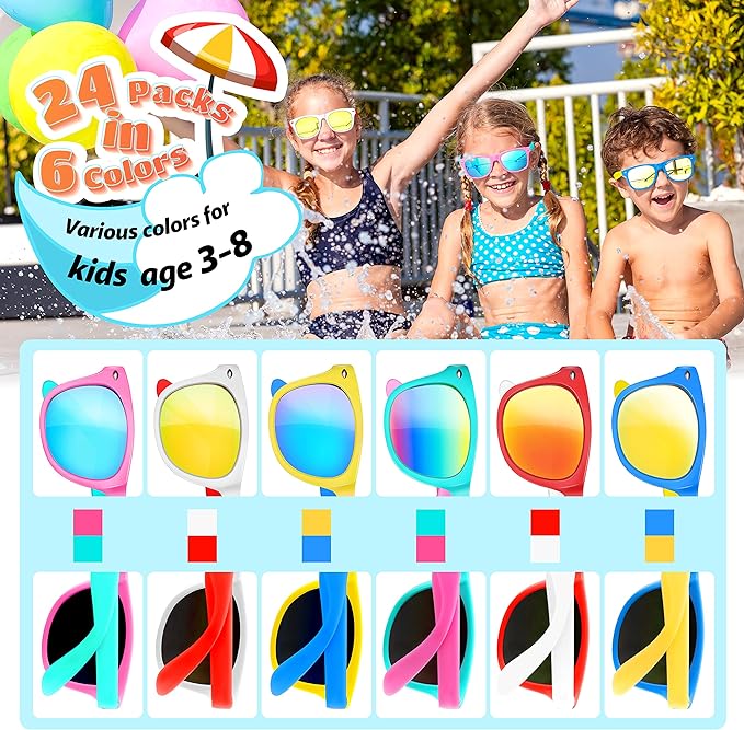 GIFTINBOX Kids Sunglasses Bulk Kids Sunglasses Party Favor